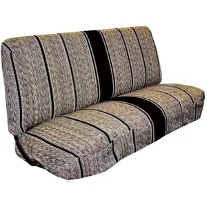Universal Baja Saddle Blanket Bench Full Size Seat Cover Fits Ford, Chevrolet, Dodge, and Full Size Pickup Trucks (Black)