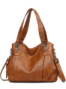 Large Capacity Shoulder Crossbody Bag, Fashion New Versatile Handbag, Soft Leather Mom Tote, Pu Tote Satchel, High-End Style, Elegant and Stylish
