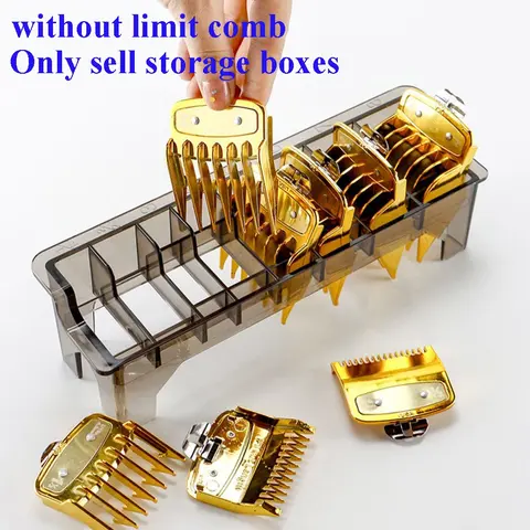 8-slot Hair Clipper Storage Box, 1 Box Durable Hair Clipper Limit Comb Storage Box, Professional Hairdresser Tool Box for Barber and Family, Durable Plastic Organizers, Organizing Containers, Desktop Storage Box