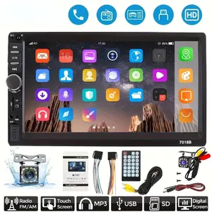 Bileeko 7" 2 Din Car Stereo Featuring a Backup Cam MP5 Media Player Touch Screen USB/TF/AUX  Mirror Link Portable Media Players
