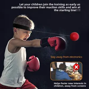 Head Mounted Boxing Reaction Ball Stress Relief Speed Ball for Adults Kids Fitness Fun at Home