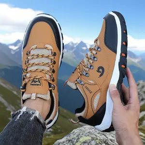 Men's Hiking Shoes Summer Waterproof Comfortable Wear-resistant Camping Shoes Outdoor Breathable Anti Slip Sneakers for Men