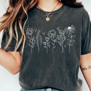 Pastel Floral Nature T-Shirt – Gifts for Garden Lovers and Women
