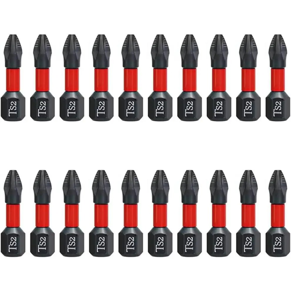 20 count 25mm Phillips  Bits PH2   Bit Anti-Slip Phillips #2 Impact Driver Bits 1/4 Inch Hex Shank TS2 Screw Driver Bits