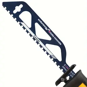 1/2pcs Reciprocating Saw Blade 12/18inch Universal Cutting Recip Sabre Saw Blade Alloy Steel Brick Concrete Cutting Saw Blade Masonry Cutting Blade For Cement Composite Panels Bricks