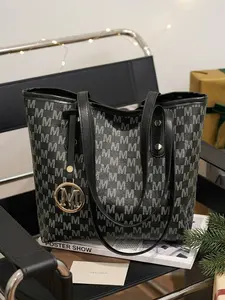 Vintage Style Women's Elegant Crossbody Bag, Floral Letter Print, Large Capacity Multi-Layer Tote, Ideal for Daily Use and Travel