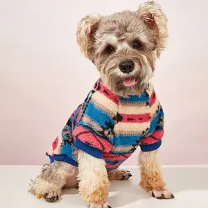 Dog Plush Vest for Small to Medium Breeds, Floral Print Design Perfect for Autumn Winter & Spring, Cozy Pet Apparel