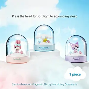 MINISO SR Characters Fragrance LED Light Ornament. Delicate Shape, Soft Glow, Lovely Kuromi Design. Exquisite Desktop Decor, Ideal Gift for Sanrio Lovers and Kuromi Fans.