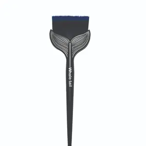 The Whale Tail Zen Brush - Soft Rounded Bristle Hair Tint Facial Body Application Brush for Makeup Daily Use - High Quality Mask Application Tool