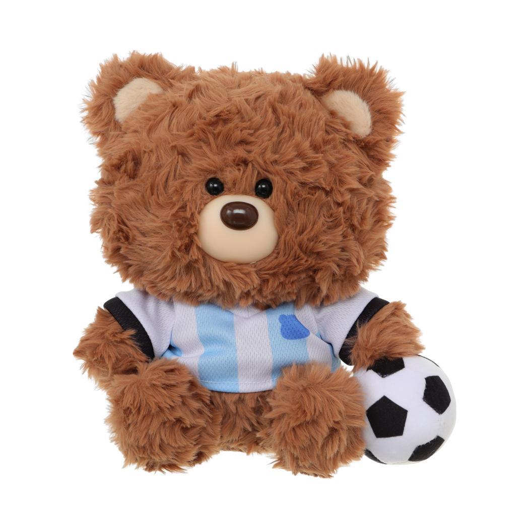 MINISO Giftford Bear Guardian Series Soccer Sitting Plush Toy, Soft Cuddly Stuffed Bear Doll in Football Outfit, Cute Collectible Gift for Kids Fans Birthday, Back To School MINISO Giftford Bear Guardian Series Soccer Sitting Plush Toy, Soft Cuddly Stuffed Bear Doll in Football Outfit, Cute Collectible Gift for Kids Fans Birthday, Back To School
