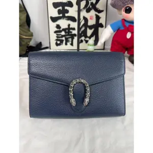 Pre-owned Gucci Dionysus Wallet on Chain blue christmas Cattle fashion X004 26.05.06