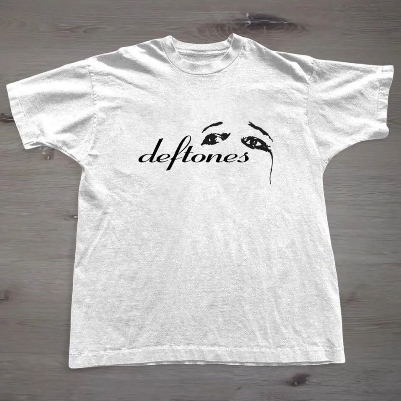 Men's T-shirt, Deftones white band tee, Deftones White Band T-Shirt, Alternative Rock Graphic Tee, Vintage Nu Metal Shirt, Y2K Band Tee, Unisex Streetwear Gift for Music Fans
