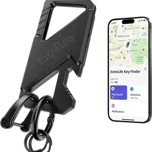 Keychain, Works with Apple Find My（only IOS ),Heavy Duty Keychain Bottle Opener, Carabiner Car Key Chains with Gps Tracker, Key Finder, Bluetooth Tracker for Luggage, Kids, Bags and More, RechargeableSmart Tracking Tag Portable SummerWins DealsforYouDays