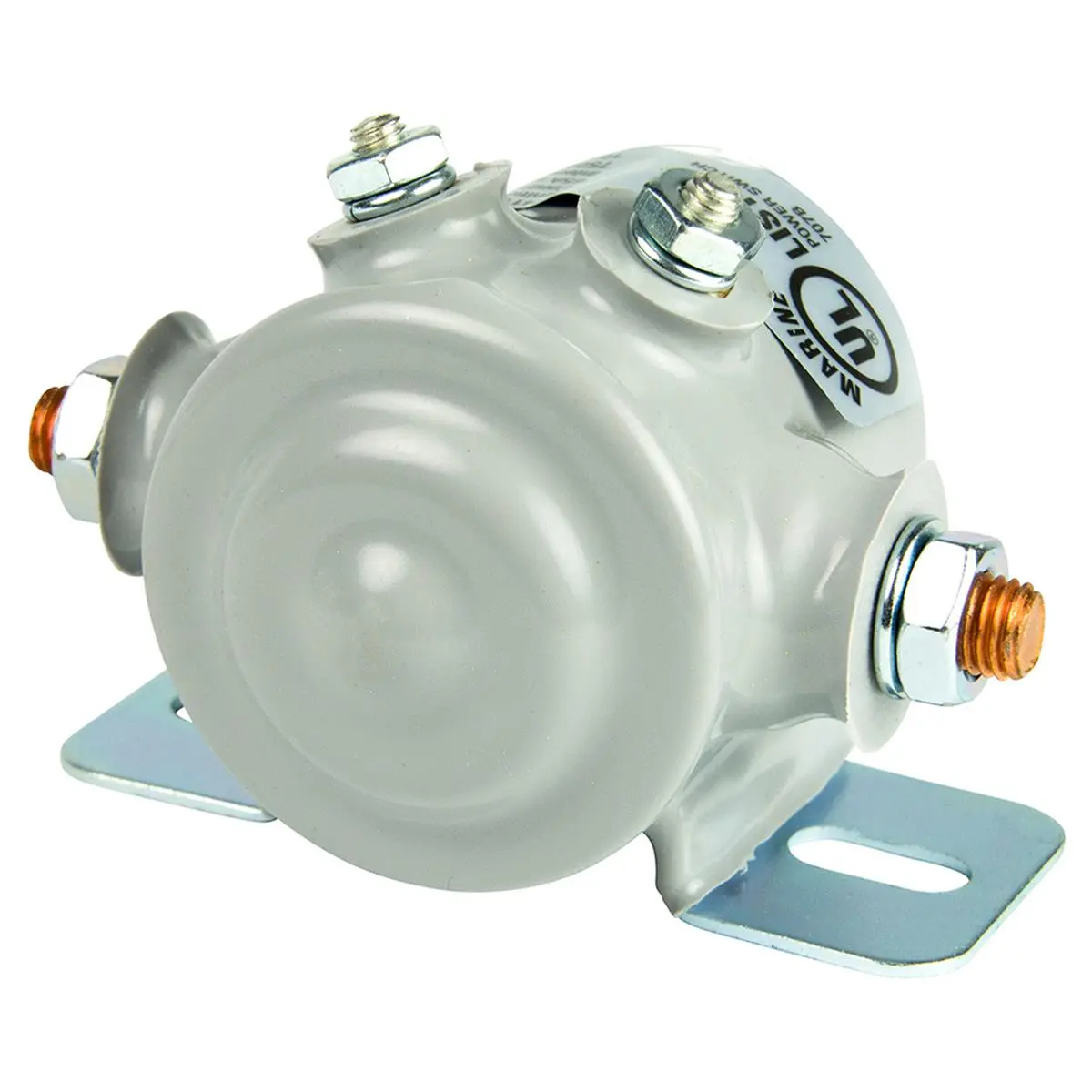 212 MAIN Marine Continuous Duty Solenoid - Cole Hersee Compatible, 65A at 12V DC, PVC Coated, Copper 10-32 Thread Signal Terminals, 100A 10-Second Intermittent Rating, UL & CE Approved, for Switching High Amperage Loads