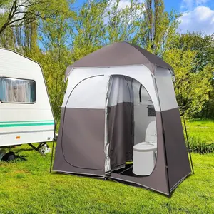 2 Room Shower Tent, 7.5 FT Instant Pop Up Shelter With Carrying Bag, Privacy Changing Room Tent,Perfect For Portable Toilet, Camping, Dressing, Outdoor Indoor, Easy Set Up