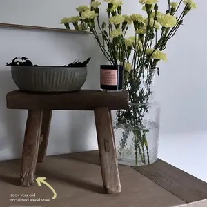 Wabi Sabi elm wood stools - Organic modern decor