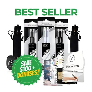Curvapen's Ergonomic Pen 3 Pack Sale (The Productivity Bundle)