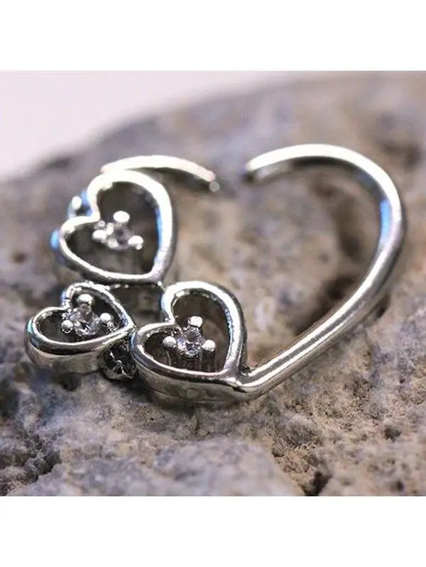 316L Stainless Steel Love in the Air Heart Cartilage Earring