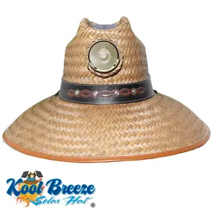 Men's Thurman with Band Solar Hat - Sun Hat with Fan, Medium