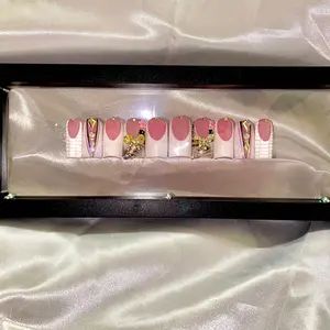 Medium Length Acrylic Press On Nails - Fashionable & Durable