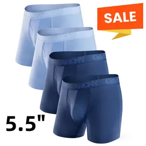 Clearance - DAVID ARCHY Mens Underwear Rayon Made from Bamboo 4/7 Pack, Wicking-Moisture & Cool Boxer Briefs with Support Fly Pouch for FathersDayGift