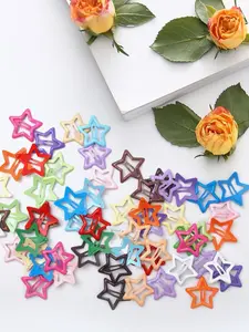 Metal Hair Clips with Star Design, Anti-Slip Snap Barrettes, Multiple Colors Available, Casual Style for All Seasons, Hair Clip Set