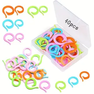 Colorful marking needles designed for crochet, equipped with loops for marking stitches, suitable for weaving and crochet, available in small and large sizes, (color random) with storage box, Sewing Supplies Crafts