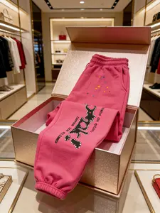 Y2k Retro Joggers pants for Men, Hip Hop Inspired Graphic Sweatpants, Loose Fit Breathable Casual Trousers, Colorful Splatter & Rhinestone Print Detail, Elastic Waist Closure, Street Style, Daily Loungewear & Outdoor Active Pants