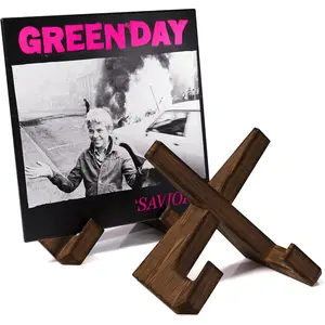 Now Playing Vinyl Record Stand,   Retro Now Playing Record Holder, 1 Second Assemble Now Spinning Record Holder, Wooden Vinyls Record Display, Record Player Accessories