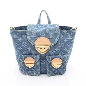 Pre-owned Louis Vuitton Denim Tote Bags Venice Monogram Backpack