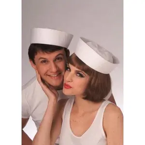 Sailor Gob Hat - White - Popeye - Navy - Costume Accessory - Child Teen Adult