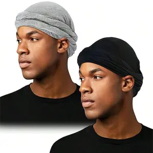 Luxurious Silk Satin Sleep Bonnet - Stylish Halo Turban Head Wrap for Hair Protection, Pre-Tied Skull Cap for Men & Women, Ideal Chemo Hair Loss Hat