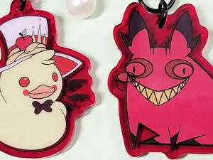 Hazbin Hotel | Cursed Cat Alastor & Duck Lucifer Acrylic Keychains