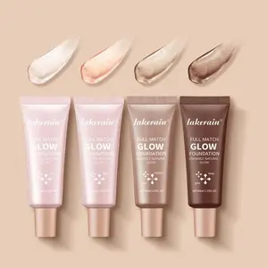 Lakerain Bright Finish Foundation Liquid, Face Highlighter Natural Matte Makeup, Fine Glitter Moisturizing Foundation, Ideal for All Skin Types