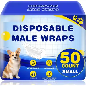 50 Count Disposable Male  Diapers, Male  Wraps,Super Absorbent Leak-Proof Fit (Small)