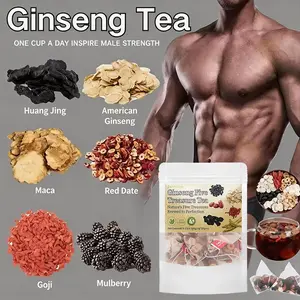 Organic Ginseng Kidney Cleanse Tea  60 cups Ginseng Five Treasures Tea Natural Chinese Herbal Health Kidney Tea  - Beverage