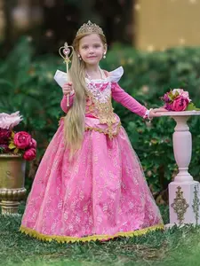 Fairy Tale Princess Dress for Girls Elegant Cosplay Role Play Costume for Parties, Party Costume for Birthdays