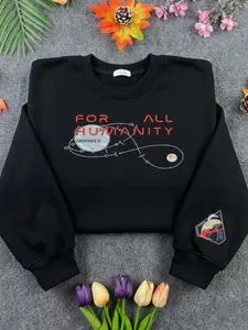 “For All Humanity” Space Sweatshirt – Aesthetic Galaxy Crewneck
