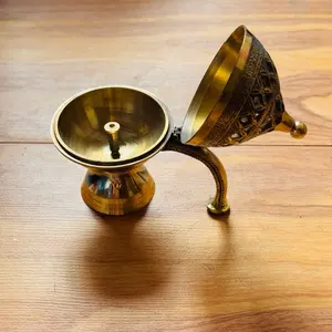 Brass Akhanda Batti Diyo with Lid