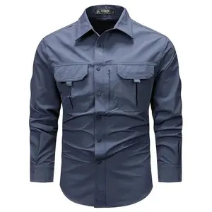 Men's Quick-Dry Long-Sleeve Shirt | Lightweight | Outdoor Sport | Polyester sweaters Army Green sweater cardigan sweater