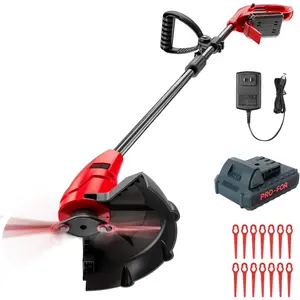 20V Lightweight Stringless Grass Trimmer, Battery Powered Weed Eater, Weed Trimmer with Battery and Charger