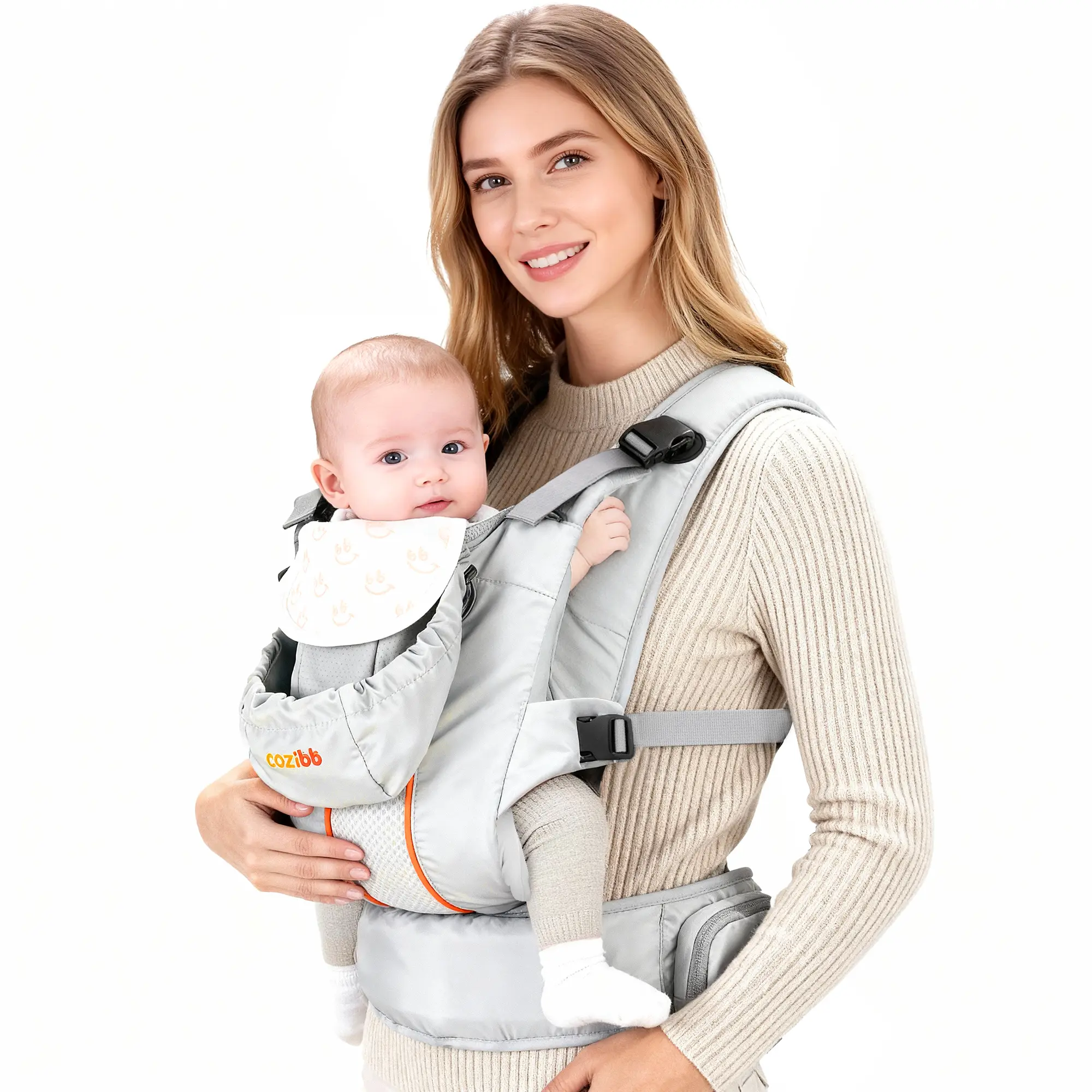 COZIBB baby carriers are breathable and comfortable; ergonomically designed for easy wear, with three adjustable positions and a weight capacity of 7–40 lbs. backtoschool #sohochic