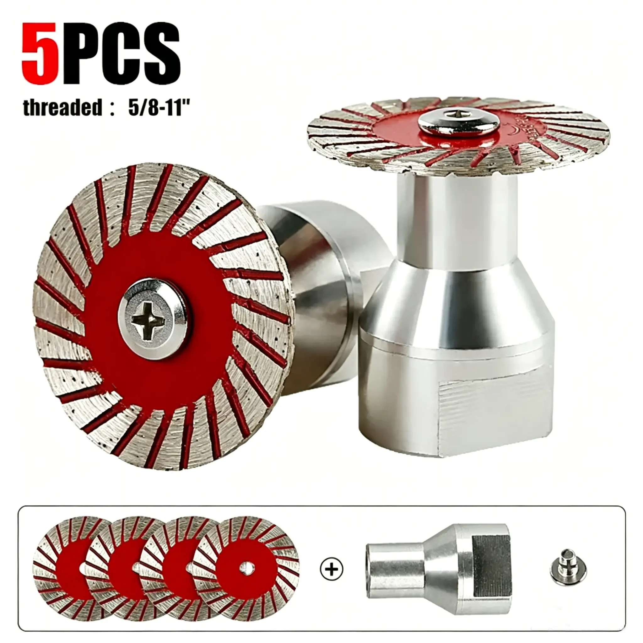 5PCS 1.57"(40MM) Diamond Saw Blades for Granite, Marble, Sandstone, Tombstone & Stone - Angle Grinder Tool for Carving, Lettering in Masonry & DIY SummerVibes