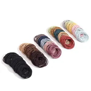 500 count Hair Ties for Thin Hair - 2mm x 4cm  Nylon Black Hair Tie Bulk for Women Girl Small Ponytail Holders Men Hair Elastic Band(Multicolor)