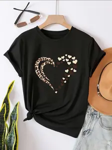 European and American Fashion Loose Versatile Casual Short Sleeve T-Shirt Printed Top