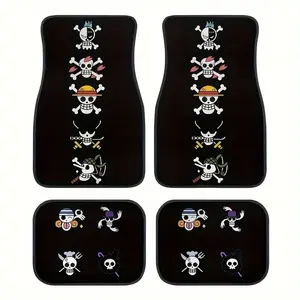 Universal Car Floor Mats Set, Thick Printed Design Style, Fun Element for Tesla Model Y, Small Cars, Suvs, Halloween Christmas Gift