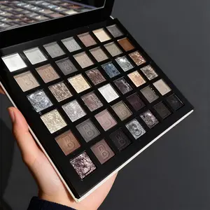 42-Shade Smoky Eyeshadow Palette: Matte, Shimmer & Glitter | 24HR Waterproof & Smudge-Proof, Highly Pigmented with Blurring Effect, Fine Powder No Fallout - Perfect for Halloween, Fall Festivities & Christmas Parties - Great Gift for Stage & Events!