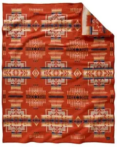 Pendleton Unisex Chief Joseph Chili Jacquard Wool Blanket Twin - Zd411-53158