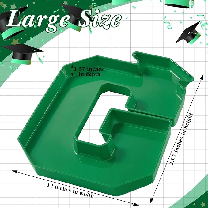 2026 Graduation Number Fillable Charcuterie Boxes - 4 Pcs 13.7" Disposable Mache Paper Trays Containers for Chocolate Candy Cookie Treats Grad Favors, Party Table Decor Centerpiece Ideas, Celebration Grad Gifts for Daughter Son Grad Party Supplies