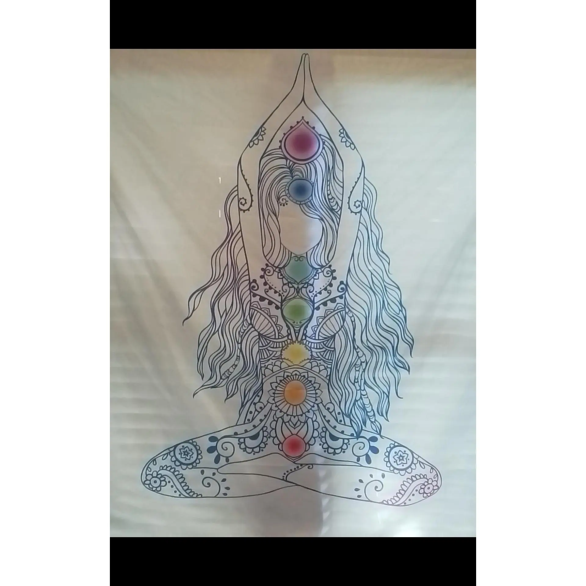 White Yoga Tapestry